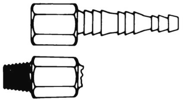 Adapter, M, 1/4 in. NPT to 1/4-1/2 in. ID Accessories for filter holders for sample preparation.