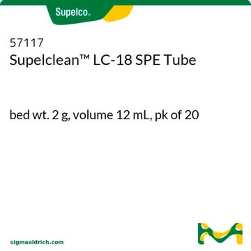 Supelclean&#8482; LC-18 SPE Tube bed wt. 2&#160;g, volume 12&#160;mL, pk of 20