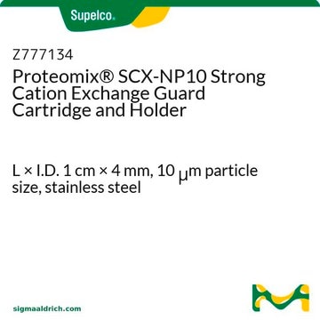 Proteomix&#174; SCX-NP10 Strong Cation Exchange Guard Cartridge and Holder L × I.D. 1&#160;cm × 4&#160;mm, 10&#160;&#956;m particle size, stainless steel