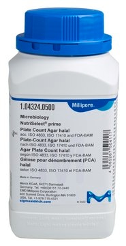 NutriSelect&#174;&nbsp;prime&nbsp;Plate Count Agar halal acc. ISO 4833, ISO 17410 and FDA-BAM Suitable for use in Halal and Kosher certified processes, NutriSelect&#174; Prime