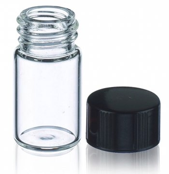 WHEATON&#174; Shorty Vials clear with rubber lined cap packed in partitioned tray glass, tube capacity (2&#160;mL), screw cap