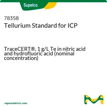 Tellurium Standard for ICP TraceCERT&#174;, 1&#160;g/L Te in nitric acid and hydrofluoric acid (nominal concentration)