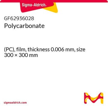 Polycarbonate (PC), film, thickness 0.006&#160;mm, size 300 × 300&#160;mm