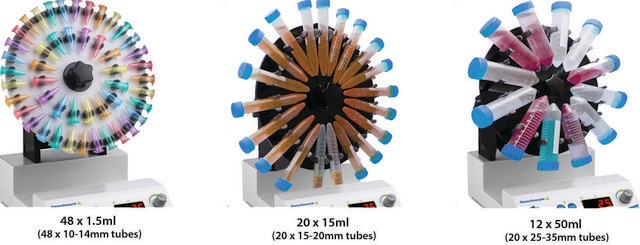 Rotating Mixer with rotisseries for 1.5/2.0, 15 and 50 ml tubes, AC/DC input 115 V AC, US 3-pin plug