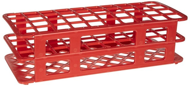 Fold and Snap test tube rack for tubes, 21&#160;mm, red