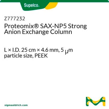 Proteomix&#174; SAX-NP5 Strong Anion Exchange Column L × I.D. 25&#160;cm × 4.6&#160;mm, 5&#160;&#956;m particle size, PEEK