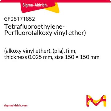 Tetrafluoroethylene-Perfluoro(alkoxy vinyl ether) (alkoxy vinyl ether), (pfa), film, thickness 0.025&#160;mm, size 150 × 150&#160;mm