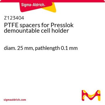 PTFE spacers for Presslok demountable cell holder diam. 25&#160;mm, pathlength 0.1&#160;mm