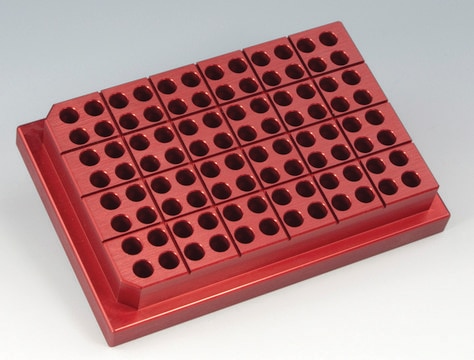 Aluminum heating/cooling block for 0.2 mL PCR tubes/plates, 96-wells