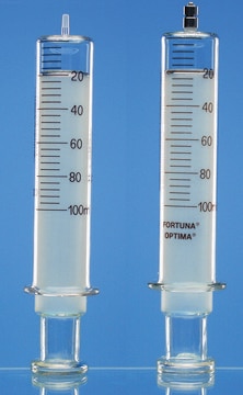 FORTUNA&#174; Optima glass syringes with interchangeable components capacity 5&#160;mL, glass Luer tip style