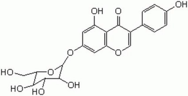 Genistin An isoflavone glycoside found in soy-based food products.