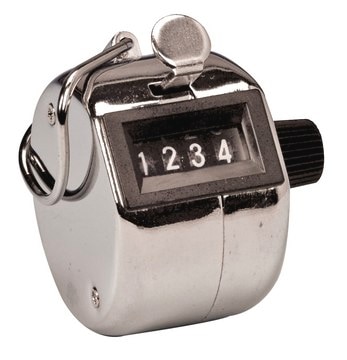 Hand tally counter, 4-digit, steel