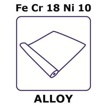 Stainless steel - AISI 304L alloy, Fe/Cr18/Ni10 foil, 2m coil, 0.15mm thickness, annealed