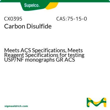 Carbon Disulfide Meets ACS Specifications, Meets Reagent Specifications for testing USP/NF monographs GR ACS