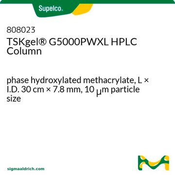 TSKgel&#174; G5000PWXL HPLC Column phase hydroxylated methacrylate, L × I.D. 30&#160;cm × 7.8&#160;mm, 10&#160;&#956;m particle size