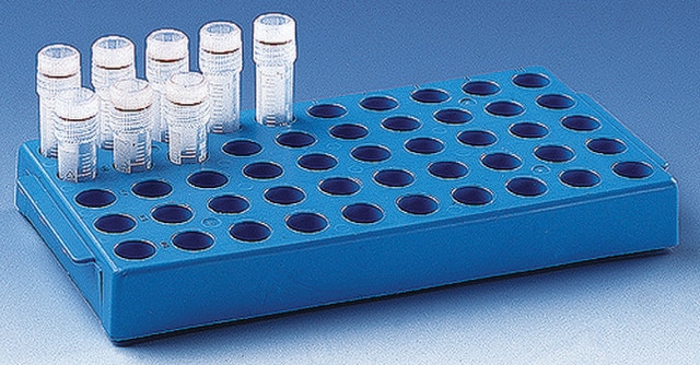 BRAND&#174; rack for cryogenic tubes Holds 50 x cryovials