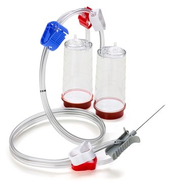 Steritest&#174; NEO Device For liquids in ampoules and collapsible bags. Red base canister with single needle for easy access. Double packed.