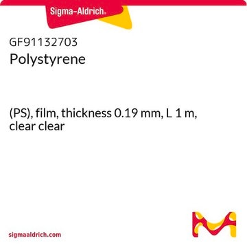 Polystyrene (PS), film, thickness 0.19&#160;mm, L 1&#160;m, clear clear