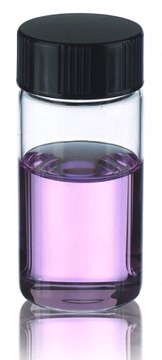 WHEATON&#174; clear sample vial with PTFE faced rubber lined cap packed in partitioned tray glass, tube capacity (20&#160;mL), screw cap