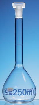 BRAND&#174; volumetric flask BLAUBRAND&#174; USP 27 conformity certified capacity 20&#160;mL, neck joint: ST/NS 10/19, polypropylene stopper