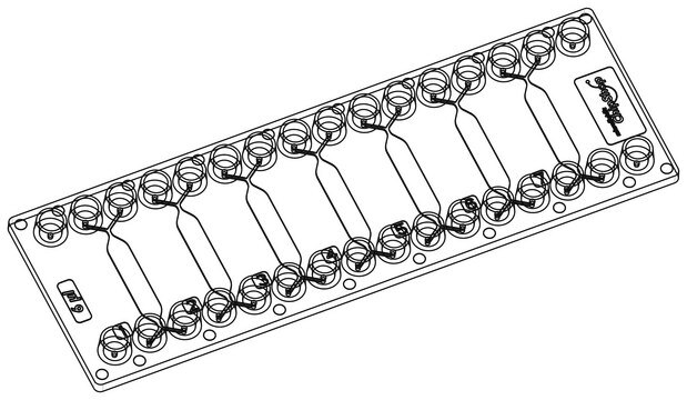 Reaction chamber chip - 6 &#956;l Fluidic 132, COP