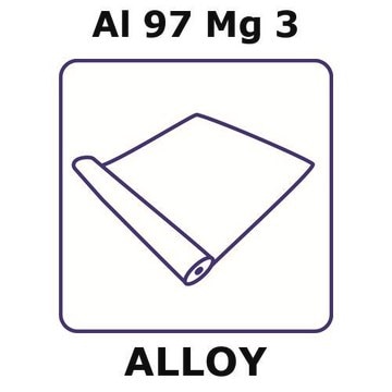 Aluminum-magnesium alloy, Al97Mg3 foil, 2m coil, 0.01mm thickness