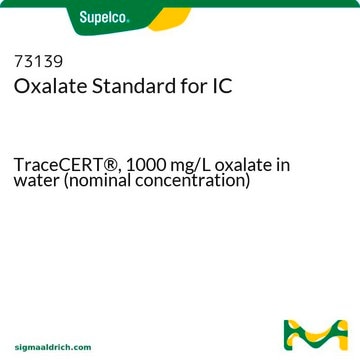 Oxalate Standard for IC TraceCERT&#174;, 1000&#160;mg/L oxalate in water (nominal concentration)