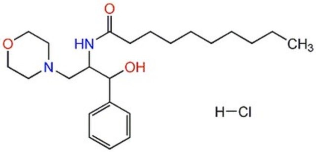 DL-threo-PDMP, Hydrochloride PDMP closely resembles the natural sphingolipid substrate of brain glucosyltransferase and acts as a potent and competitive inhibitor of this enzyme.