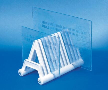 Scienceware&#174; electrophoresis plate rack, polypropylene smooth polypropylene material cushions glass edges to reduce chipping and cracking