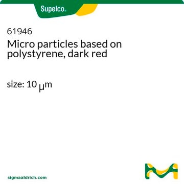 Micro particles based on polystyrene, dark red size: 10 &#956;m