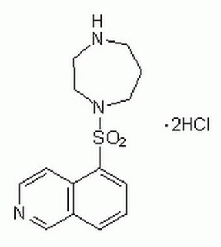 HA 1077, Dihydrochloride A cell-permeable, reversible, and ATP-competitive Ca2+ antagonist with anti-vasospastic properties.