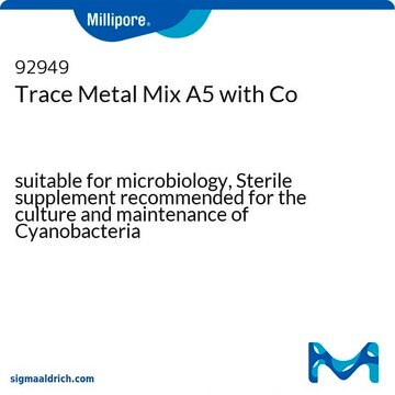 Trace Metal Mix A5 with Co suitable for microbiology, Sterile supplement recommended for the culture and maintenance of Cyanobacteria