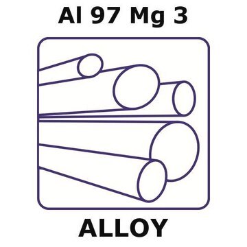 Aluminum-magnesium alloy, Al97Mg3 100mm rod, 20mm diameter