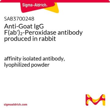 Anti-Goat IgG F(ab&#8242;)2-Peroxidase antibody produced in rabbit affinity isolated antibody, lyophilized powder