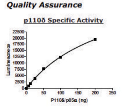 PI3 kinase (p110d/p85a) Active human recombinant, expressed in baculovirus infected insect cells, &#8805;80% (SDS-PAGE)