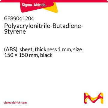 Polyacrylonitrile-Butadiene-Styrene (ABS), sheet, thickness 1&#160;mm, size 150 × 150&#160;mm, black