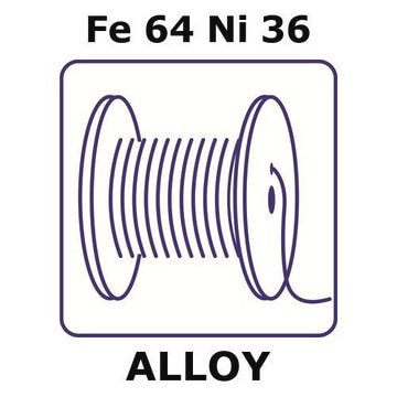 Invar&#174; - Controlled Expansion Alloy, Fe64Ni36 10m wire, 0.5mm diameter, annealed