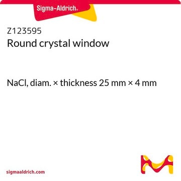 Round crystal window NaCl, diam. × thickness 25&#160;mm × 4&#160;mm