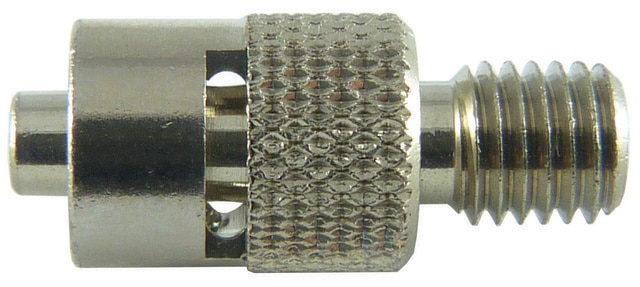 1-way threaded end adapter (UTS) MLL to 1/4-28 standard thread (plated brass)