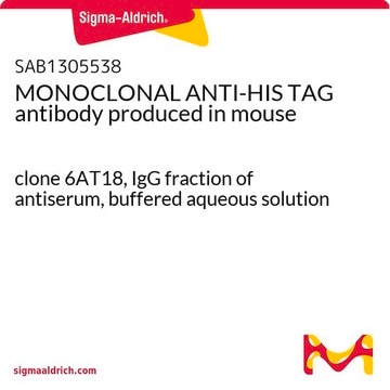 MONOCLONAL ANTI-HIS TAG antibody produced in mouse clone 6AT18, IgG fraction of antiserum, buffered aqueous solution