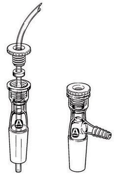 Tubing Adapters with Torion&#8482; Connection O.D. 5/16&#160;in., Straight, male joint: ST/NS 24/40