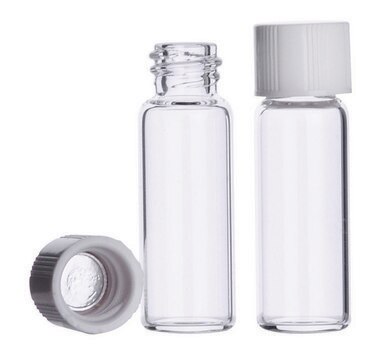 WHEATON&#174; clear sample vial with foil lined cap packed in partitioned tray, glass glass, tube capacity (2&#160;mL), screw cap