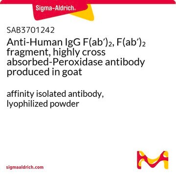 Anti-Human IgG F(ab&#8242;)2, F(ab&#8242;)2 fragment, highly cross absorbed-Peroxidase antibody produced in goat affinity isolated antibody, lyophilized powder