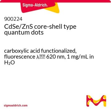 CdSe/ZnS core-shell type quantum dots carboxylic acid functionalized, fluorescence &#955;em&#160;620&#160;nm, 1&#160;mg/mL in H2O