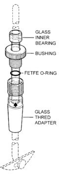 Ace Trubore&#174; 3-piece glass stirrer bearing joint: ST/NS 24/40, fits shaft o.d., 10&#160;mm