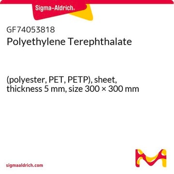 Polyethylene Terephthalate (polyester, PET, PETP), sheet, thickness 5&#160;mm, size 300 × 300&#160;mm