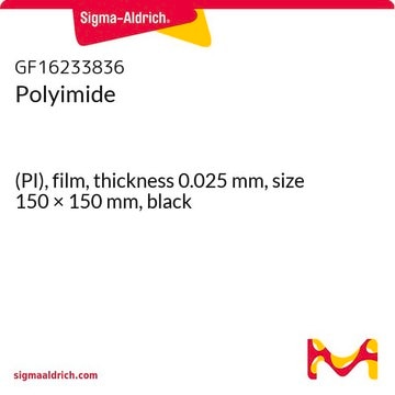 Polyimide (PI), film, thickness 0.025&#160;mm, size 150 × 150&#160;mm, black