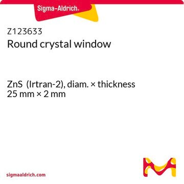 Round crystal window ZnS (Irtran-2), diam. × thickness 25&#160;mm × 2&#160;mm