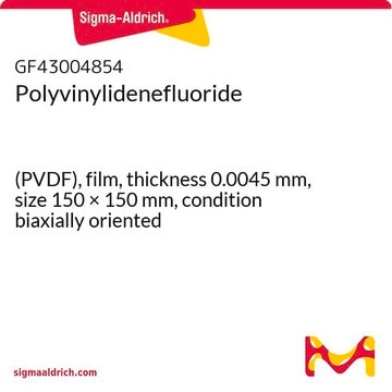 Polyvinylidenefluoride (PVDF), film, thickness 0.0045&#160;mm, size 150 × 150&#160;mm, condition biaxially oriented