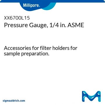 Pressure Gauge, 1/4 in. ASME Accessories for filter holders for sample preparation.